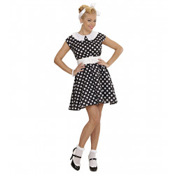 ROBE 50'S NOIRE A POIS...