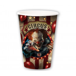 6 VERRES 35cl CLOWN CIRCUS