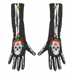 GANTS 40cm DAY OF THE DEAD