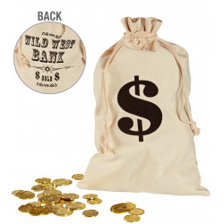 SAC A BILLETS DOLLARS 30X48cm