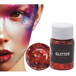 POT GEL 20g PAILLETTES ROUGES