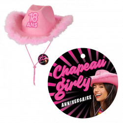 CHAPEAU GIRLY ROSE 18ANS