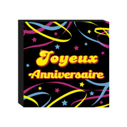 20 SERVIETTES ANNIVERSAIRE