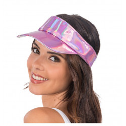 CASQUETTE VISIERE IRISEE ROSE