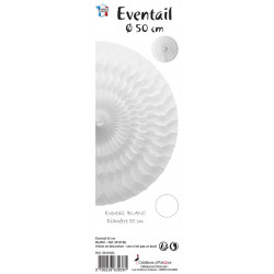 EVENTAIL ALVEOLE D50cm BLANC