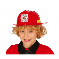 CASQUE POMPIER ROUGE ENFANT