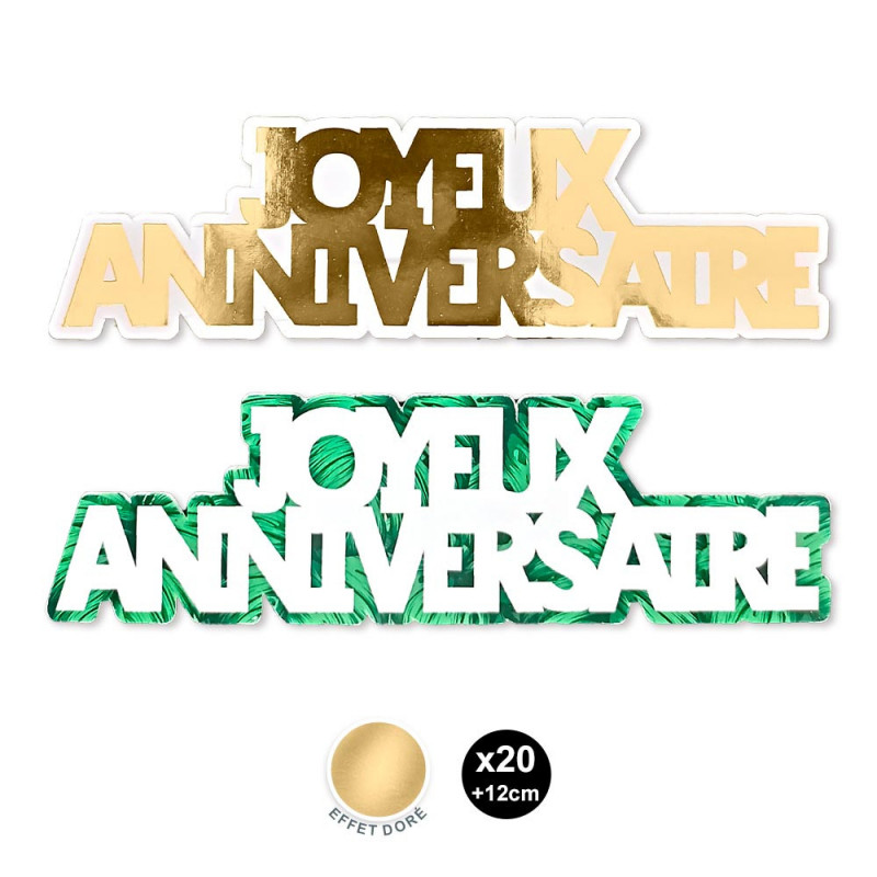 Sachet Deco De Table Joyeux Anniversaire Tropical